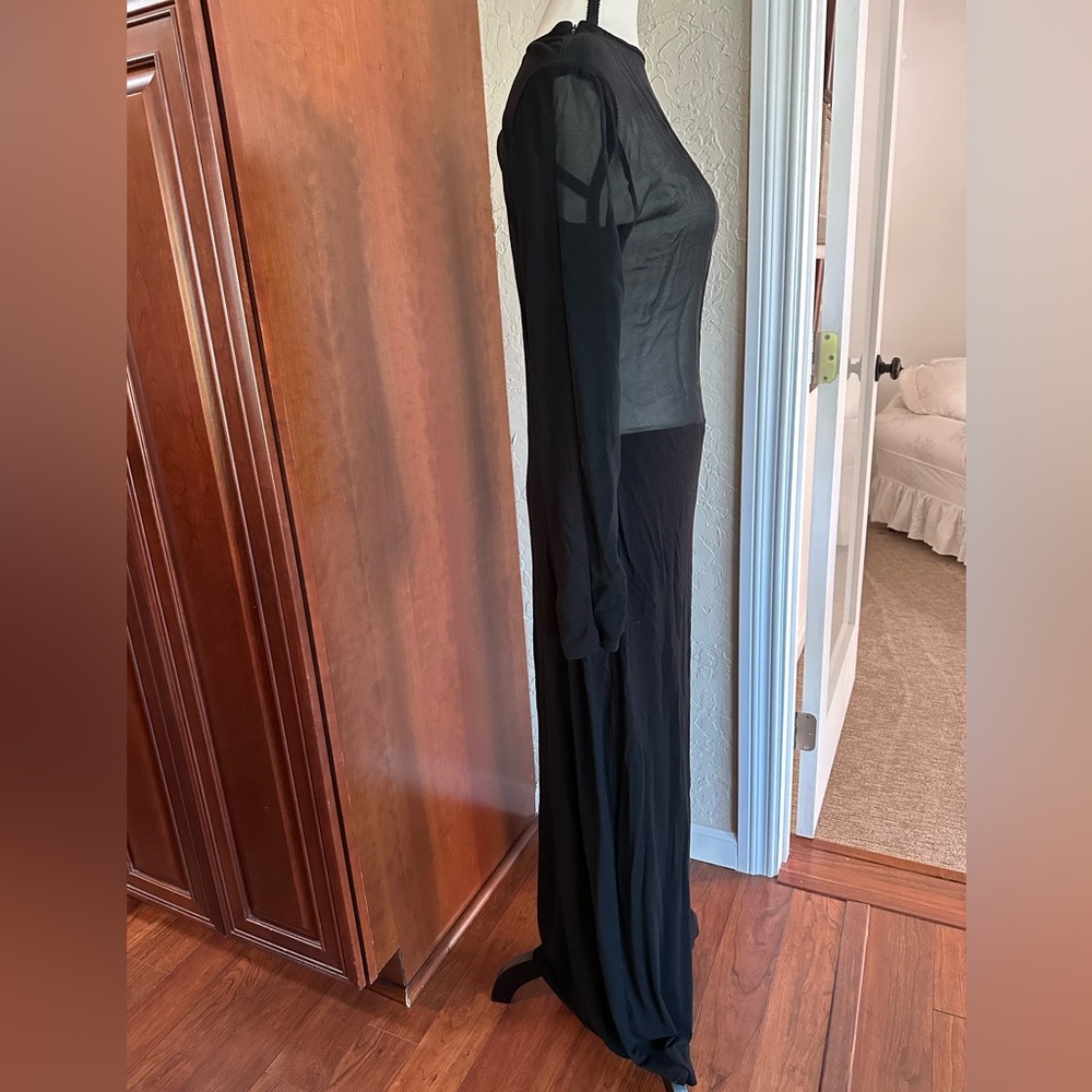 Rachel Zoe black silk and spandex maxi dress size L - Picture 2 of 7